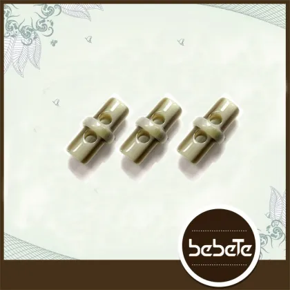 2-holes natural bull horn buttons