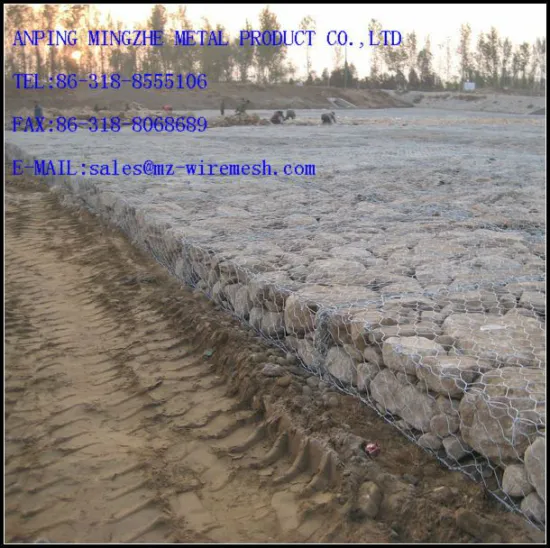 Water flood barriers/galvanized hexagonal gabion box ISO manufacturer