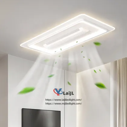Modern Simple Bedroom Electric Fan Integrated Ceiling Lamp