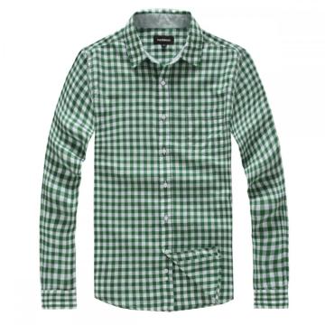 Soft Touch 100% Cotton Green Check Men Shirts
