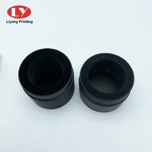 Custom Black Paper Cylindrical Box Packaging for Perfume