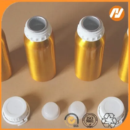 Supply empty cheap golden 500ml fragrance essential aluminium bottle