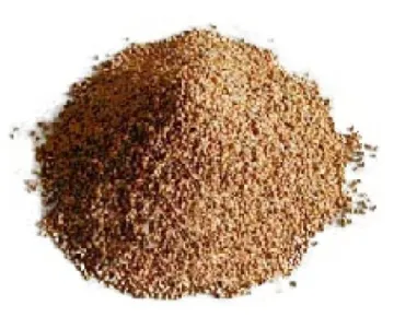 Polishing dry walnut shell