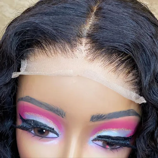 Full HD Lace Frontal closure wig For Black Women Brazilian Virgin Cutical Aligned Human Hair Wholesale 4x4 lace Front Wig Cheap