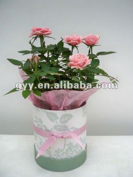 Flowers packaging rigid round boxes