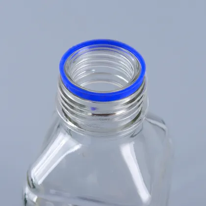 Square Measurements Glass Bottle with Scale for Laboratory Chemical Reagents
