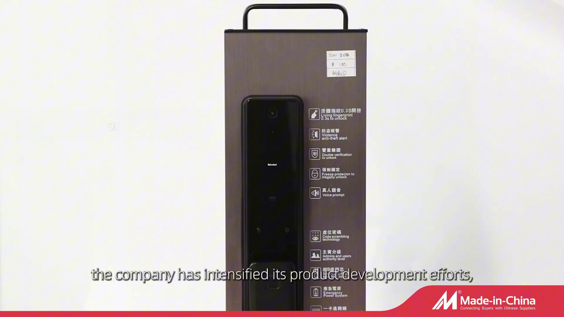 Smart Door Lock with WiFi, Fingerprint, Camera, and Remote Control