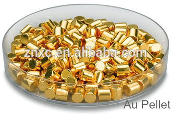 coating material pure 6*6 mm high Purity 99.99% Au gold granule                        
                                                Quality Assured