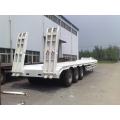 Low bed flatbed semi trailer 2* 20ft