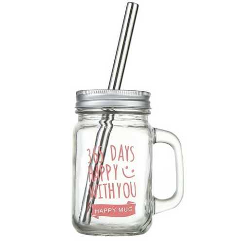 Beverage Use Bulk Glass Color Drinking Mason Jar