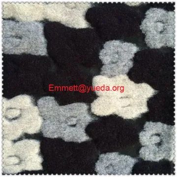 black grey beige flowers floral jcquard pattern woolen knit fabric