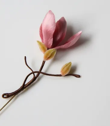 National Style Intangible Cultural Heritage Brocade Orchid Blossom Brooch