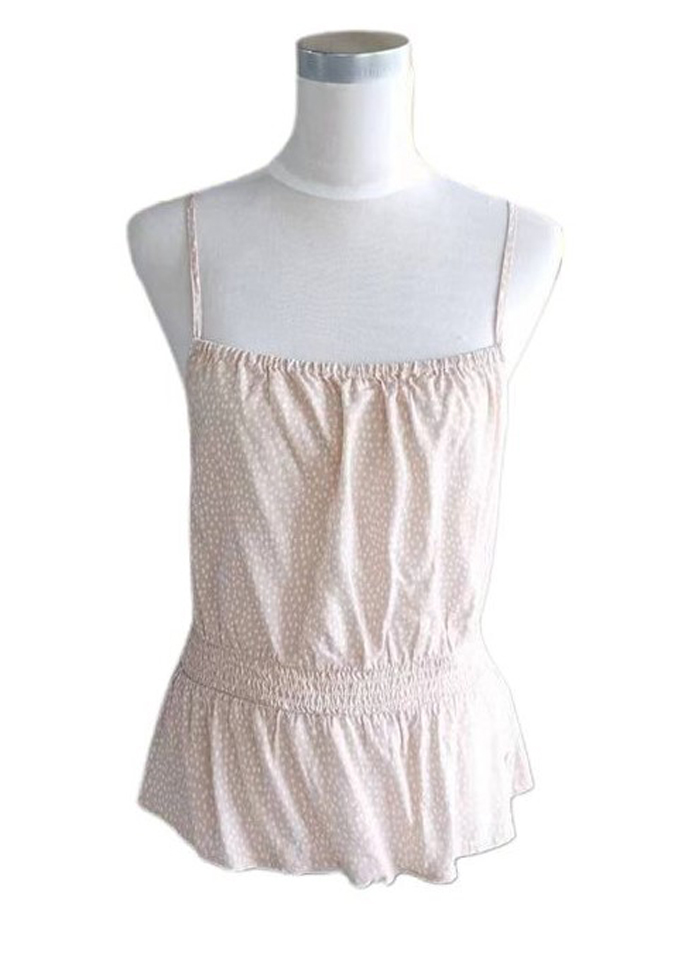 Adjustable Staps Smocked Waist Detail Tank Top