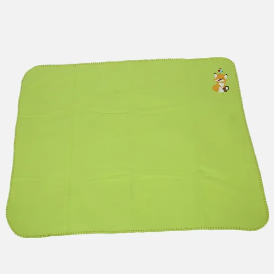 Customize 200 gsm Polar Fleece Kid Gift blanket With Embroidery Animal Shape Logo