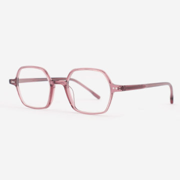 Rectangular and Bevel Acetate Unisex Optical Frames