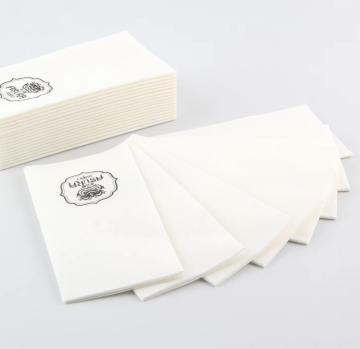 Custom Printed Airlaid 8 Fold White Paper Napkins