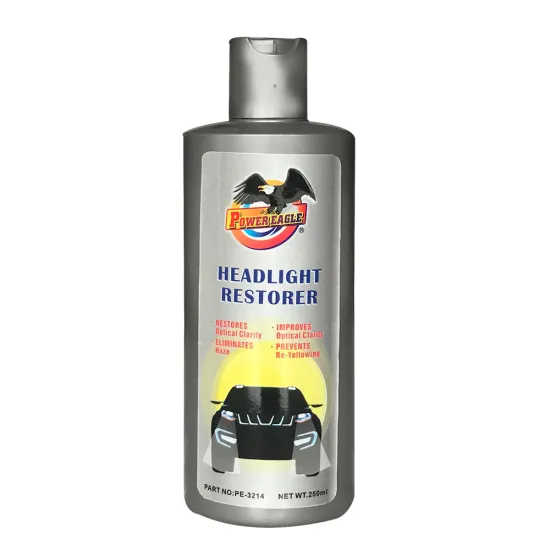 Compact Automatic Headlight Polisher and Liquid for Efficient Car Headlight Restoration