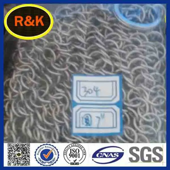 304,316 stainless steel chainmail cleaner/scrubber