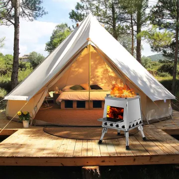 Quick Assembly Backpacking Folding Tent Stove Camping Stove Wood Burning Stove