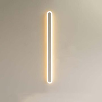 Modern Nordic Long Strip Wall Lamp - Customized LED Aluminum and Acrylic 3000K Warm White Black
