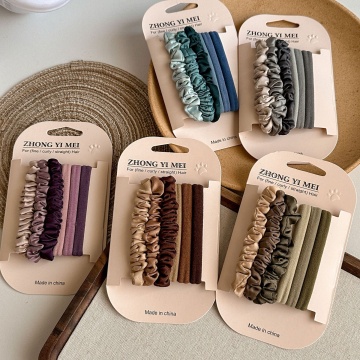 Satin Scrunchies: λεπτές ζώνες υψηλής ποιότητας τρίχας (6 τεμάχια)