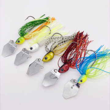 2023 NEW Hotsale Skirt Lure: Flipping Jig Blade Fishing Lure with Mustad Hooks (10g/14g, Saltwater, Offset Jig Heads)