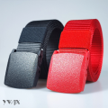 Durable Men's Waistband Featuring Plastic Smooth Buckle