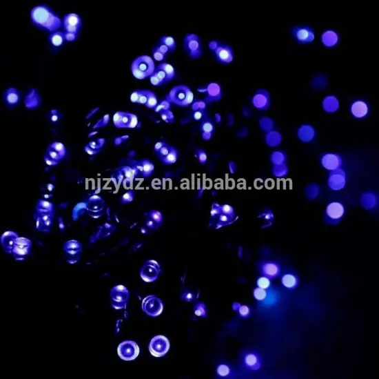 blue color light solar strip light 200leds wedding decorate light