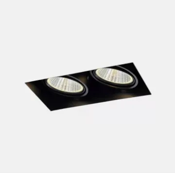 AR70 Double Head Trimless Downlight Aluminum IP20 Fixture with GU10 Holder - Bulb Not Included