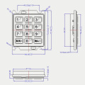 Mini Encrypting Metal Pin Pad para sa Tablet Pos