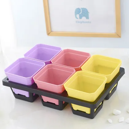 Plastic Flower Pot Carrying Trays -Hold 6 pots