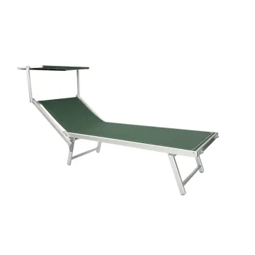 Adjustable Aluminum Folding Sun Lounge Beach Bed