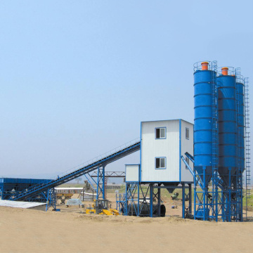 HZS90 Belt Conveyor Mix Wet Concrete Batching Plant