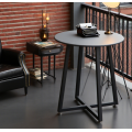 Modern Industrial Style Iron Side Table in Black