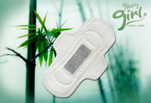 Bamboo charcoal negative ion sanitary pads