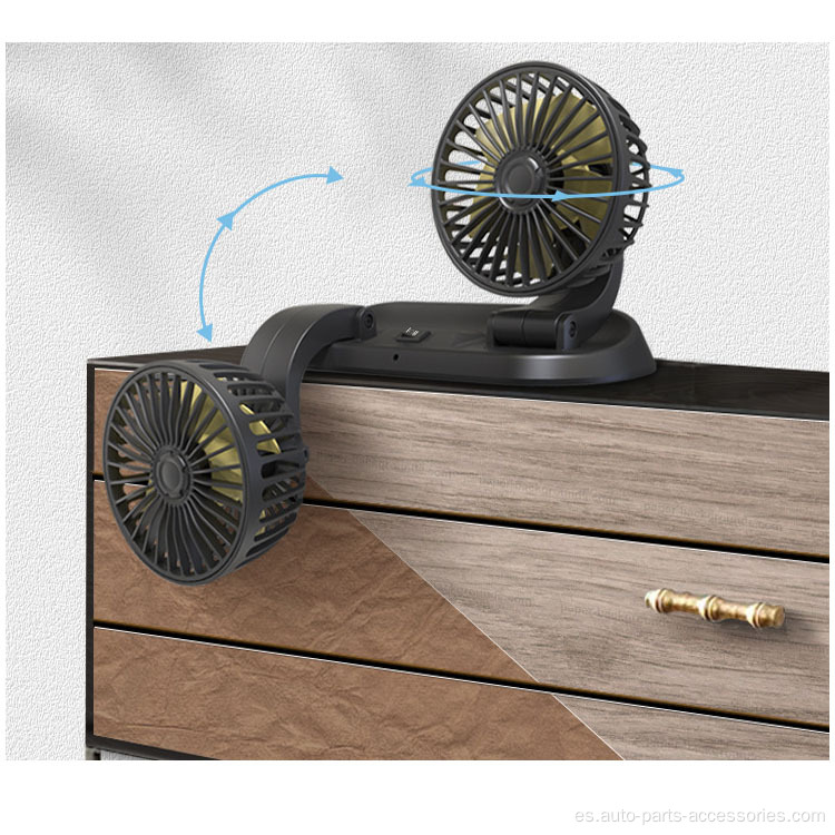 Ventilador giratorio de doble cabeza ventilador de enfriamiento del automóvil