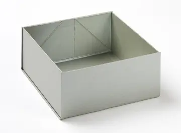 Silver Collapsible Box With Centre Folding
