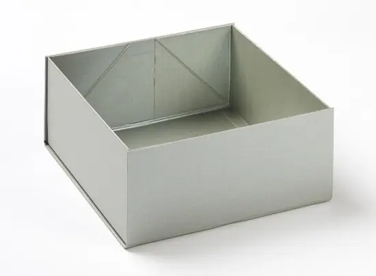 Silver Collapsible Box With Centre Folding