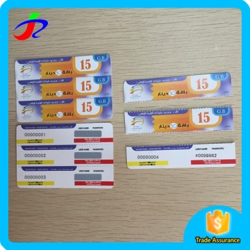 High Quality Scratch Card Printing/phone Card/pvc Prepaid Card