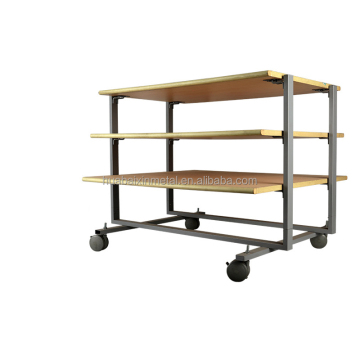 Custom Wooden Display Shelves for Clothing Stores and Warehousing