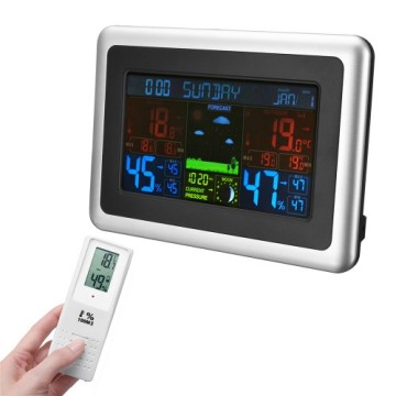 RF 433MHz Weather Station with Temperature, Humidity, and Moon Phase Alarm Clock