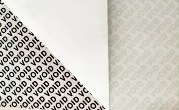 tamper evident coated paper label material