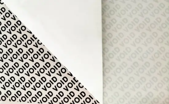 tamper evident coated paper label material