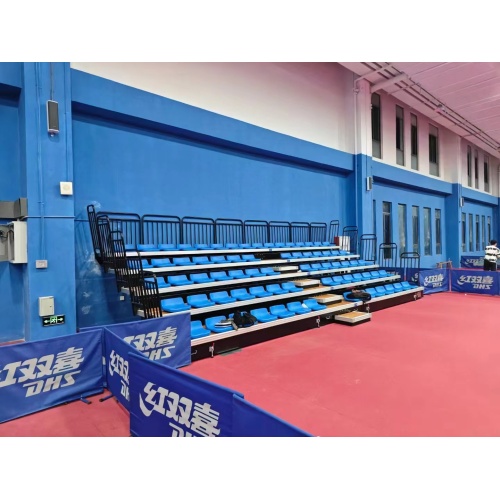 Low backrest telescopic bleacher stadium seats