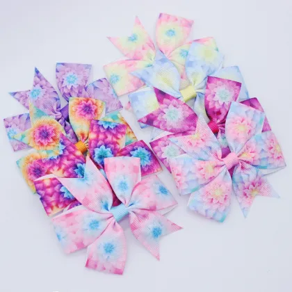 Drunk Beautiful Garden Style JoJo Bow Hair Accessories 8cm Peony Blossom Clips