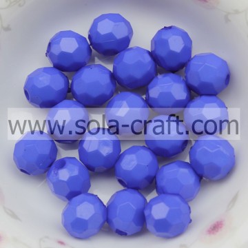 Hochwertige billigste Kristall Facettierte Perlen Glas Facettierte Perlen 4MM Blaue Farbe