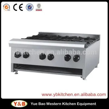High Quality Stainless Steel 6 Burner Gas Cooking Range