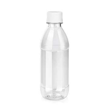 Fábrica 300ml Clear Plástico Pet Leite Energia Bebida Garrafa de Água Portátil com etiqueta personalizada