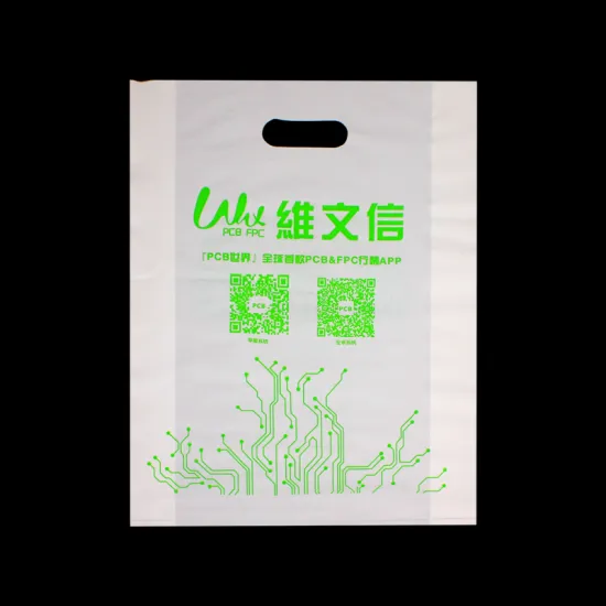 Custom Thick HDPE Die Cut Handle Plastic Bag
