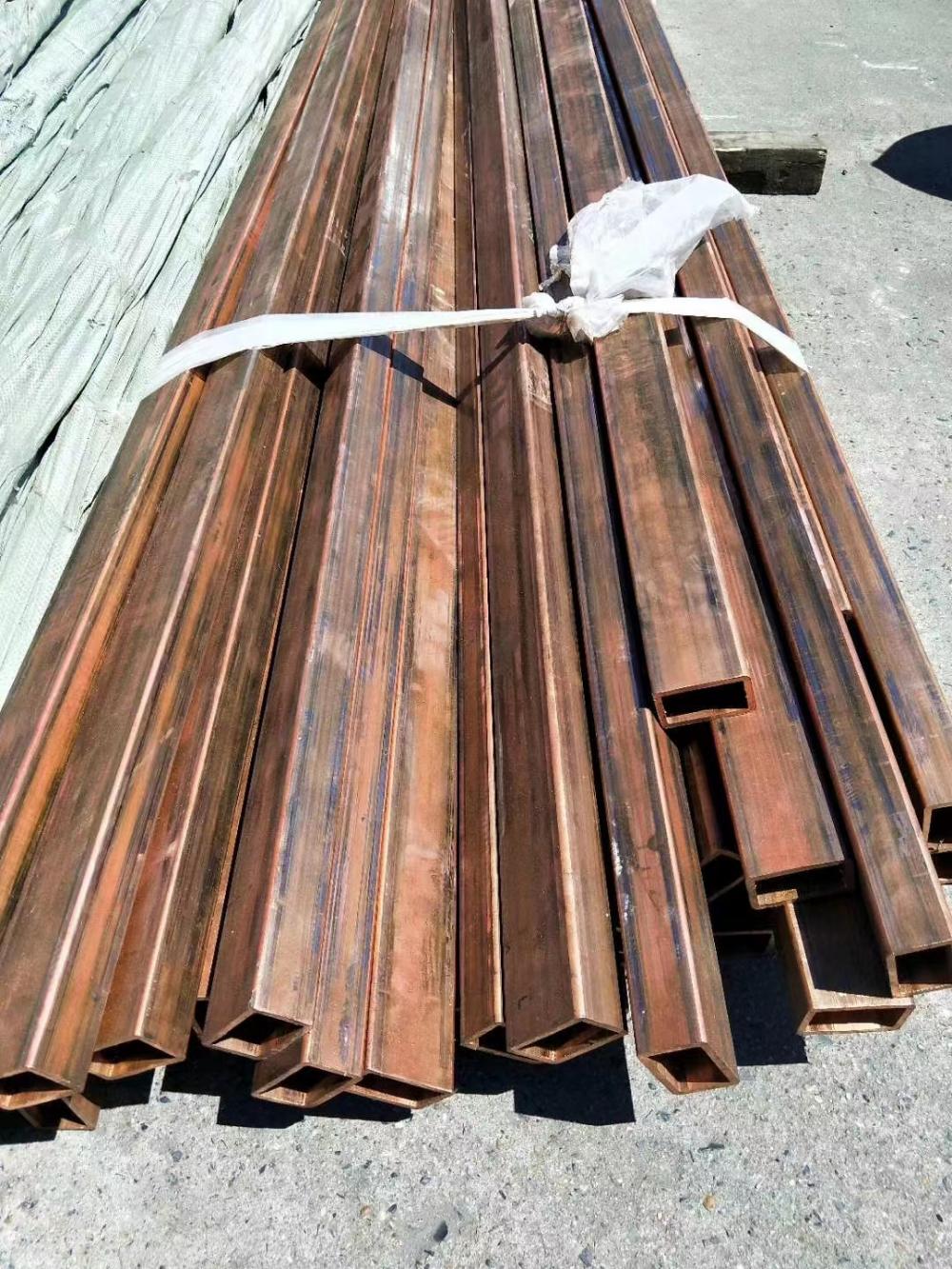 Copper tube for chemical processing